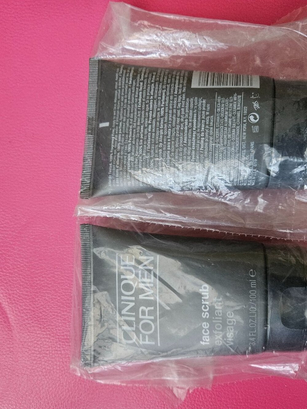 Clinique For Men Face Scrub 3.4 oz 100ml x2 Full Size New Sealed Exfoliant